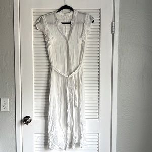 White midi dress